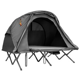 2-Person Off-Ground Outdoor Camping Tent with External Cover