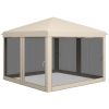 210D Oxford 10' x 10' Pop Up Canopy Tent with Netting, Instant Screen Room House, Tents for Parties, Height Adjustable, with Carry Bag, for Outdoor