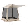 Screen House Tent, 6 x 6 ft, 4-6 Person Pop Up Screen Tent with Extended Awning, Portable Screened in Canopy with Carry Bag, Netting Sides, for Patio