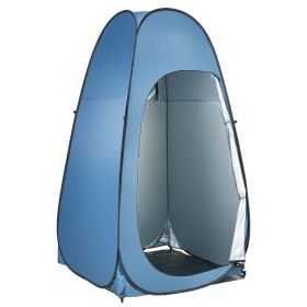 Pop up Shower Tent, Instant Portable Privacy Tent Changing Room with Hanging Bag, Ground Stakes, Ropes, Carry Bag, 190T Polyester with Silver Coating