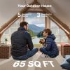 Inflatable Tents for Camping, 3-5 Person Easy Setup Blow up Tent with Hand Pump, 300D Oxford 4 Season Glamping Tent with Canopy, Stove Jack