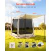 Screen House Tent, 6 x 6 ft, 4-6 Person Pop Up Screen Tent with Extended Awning, Portable Screened in Canopy with Carry Bag, Netting Sides, for Patio