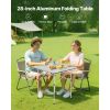 Folding Camping Table, Portable Roll Up Side Tables, Small Lightweight Aluminum Beach Table, Compact with Carry Bag, for Outdoor Cooking, Tailgating