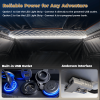 Rooftop Tent Hard Shell with USB Outlet, Winter Thermal Liner, Summer Side Awning&Luggage Racks for 4 Season Camping