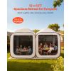 Screen House Tent, 12 x 6 ft, 2 in 1 Pop Up Screen Tent, Portable Screened in Canopy with Carry Bag, Netting Sides, Ground Stakes, for Garden, Patio