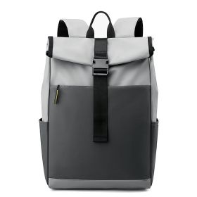 Casual Backpack For Men Women New Laptop Backpack Oxford Cloth Waterproof Short Distance Travel Backpack Men Black (Option: Gray Color Matching)