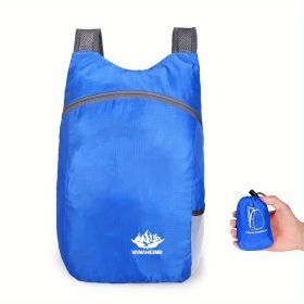 Eco-friendly Portable And Foldable Small Backpack; Short-Distance Travel Bag For Men And Women For American Football Spectators (Color: Sky Blue)