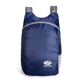 Eco-friendly Portable And Foldable Lightweight Outdoor Backpack For Travel, Hiking, Cycling, Sport (Color: Navy Blue)