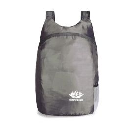 Eco-friendly Portable And Foldable Lightweight Outdoor Backpack For Travel, Hiking, Cycling, Sport (Color: Grey)