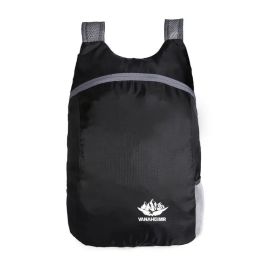 Eco-friendly Portable And Foldable Lightweight Outdoor Backpack For Travel, Hiking, Cycling, Sport (Color: Black)