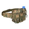 Camouflage Attachable Waist Pouch With Water Bottle Holder For Outdoor Traveling Camping Hunting Cycling