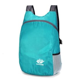Bundle: Eco-friendly Portable And Foldable Small Backpack For Camping Hiking Climbing Trekking (Color: Lake Blue)
