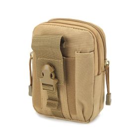 Attachable Waist Pouch For Camping, Travel, Running (Color: Khaki)