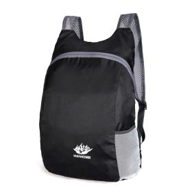 Bundle: Eco-friendly Portable And Foldable Small Backpack For Camping Hiking Climbing Trekking (Color: Black)