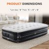 Air Mattress - 18" Inflatable Blow Up Mattress Airbed with Built-in High Capacity Pump, Double Height, Adjustable, Non-Slip Bottom Design