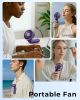 Portable Handheld Fan, Portable Fan Rechargeable, 4000mAh, 180° Adjustable, 6 Speed Wind, Display Electricity in Real Time