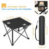 1Pc Foldable Camping Table Portable Picnic Table Lightweight Travel Desk with 2 Cup Holders Carrying Bag