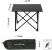 Portable Camping Table Ultralight Aluminum Camp Table Folding Compact Beach Table for Camping Hiking Backpacking Outdoor Picnic(Reinforced Frame-Small