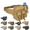 Camouflage Attachable Waist Pouch With Water Bottle Holder For Outdoor Traveling Camping Hunting Cycling