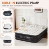 Air Mattress - 18" Inflatable Blow Up Mattress Airbed with Built-in High Capacity Pump, Double Height, Adjustable, Non-Slip Bottom Design