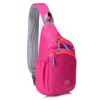 Waterproof Nylon Shoulder Pack; Trendy Zipper Sling Bag With Water Bottle Holder