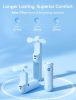 Handheld Fan with 4500 mAh Powerbank Max 37 Hours Runtime, Pocket Portable Battery Operated or USB Powered Folding Personal Fan, 3 Speeds