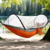 Camping Hammock with Mosquito Net 3-in-1 Portable Hammock Tent with BuiltIn Mosquito Net Dual-Way Zippers 440lbs Capacity Attached Storage Pocket for