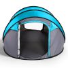 4 Person Pop Up Tent for Camping, Waterproof Instant Family Tent with Front Awning, Automatic Tent Throw Pop Up Instant Flip Pop Tent for Camping